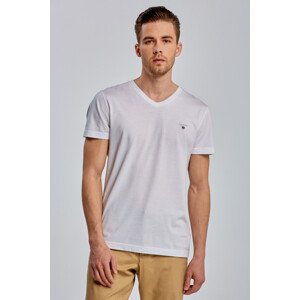 TRIČKO GANT ORIGINAL SLIM V-NECK T-SHIRT bílá M