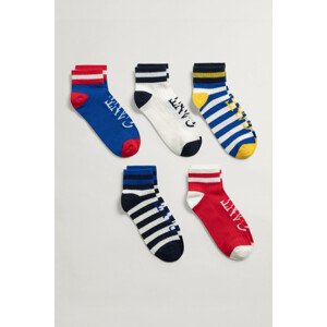 PONOŽKY GANT D1. GANT VARSITY SOCKS 5-PACK modrá 34/36