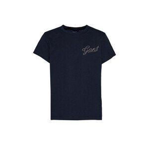 TRIČKO GANT D1. GANT ROPE SCRIPT SS T-SHIRT modrá 110/116