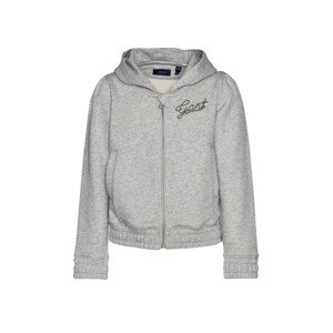 MIKINA GANT D1. GANT ROPE SCRIPT HOODIE šedá 98/104