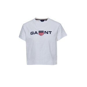 TRIČKO GANT D1. RETRO SHIELD CROPPED T-SHIRT bílá 146/152