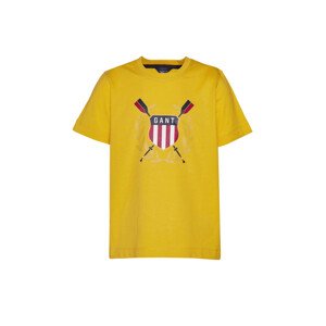 TRIČKO GANT D1. GANT ROWING SHIELD SS T-SHIRT žlutá 122/128