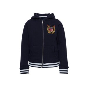 MIKINA GANT D1. GANT ROWING SHIELD ZIP HOODIE modrá 98/104