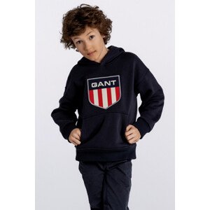 MIKINA GANT D1. RETRO SHIELD HOODIE modrá 122/128