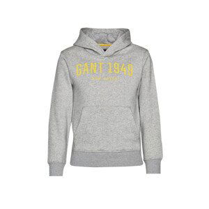 MIKINA GANT D2. GANT 1949 SS HOODIE šedá 122/128