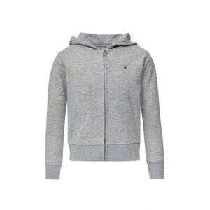 MIKINA GANT THE ORIGINAL FULL ZIP SWEAT HOODIE šedá 122/128