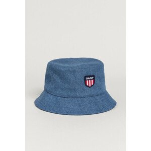 KLOBOUK GANT D1. RETRO SHIELD DENIM BUCKET HAT modrá L/XL