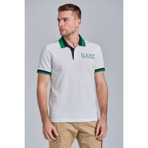 POLOKOŠILE GANT D1. GANT SAILING PIQUE SS RUGGER bílá XL