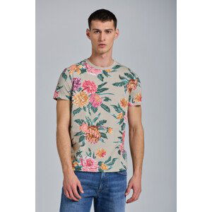 TRIČKO GANT D2. DAHLIA PRINT SS T-SHIRT hnědá M