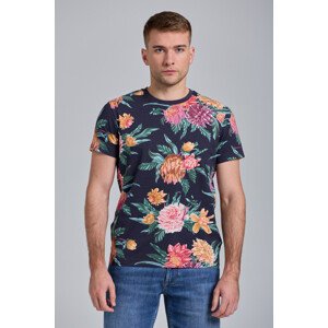 TRIČKO GANT D2. DAHLIA PRINT SS T-SHIRT modrá L