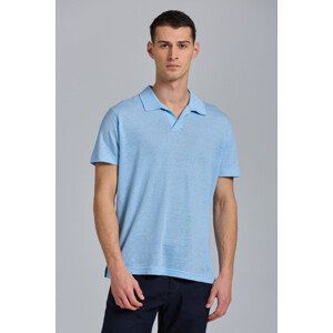 POLOKOŠILE GANT D2. LINEN SS RUGGER WATERFALL BLUE