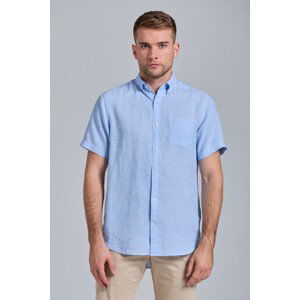 KOŠILE GANT D2. REG LINEN SHIRT SS BD modrá L