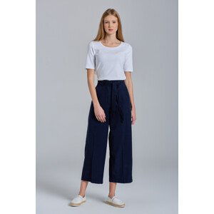 KALHOTY GANT D1. TIE BELT FLUID CROPPED PANT modrá 40