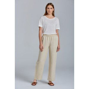 KALHOTY GANT D2. LINEN VISCOSE PULL-ON PANTS bílá 38