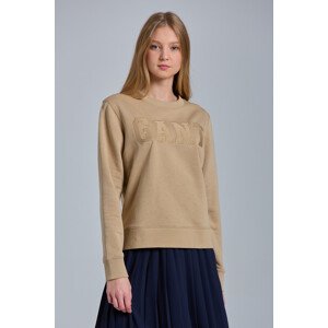 MIKINA GANT D1. GANT LOGO C-NECK SWEAT hnědá XS