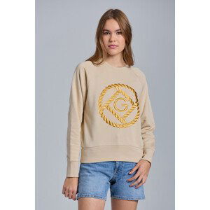 MIKINA GANT D1. ROPE ICON C-NECK SWEAT bílá M