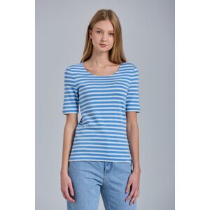 TRIČKO GANT STRIPED 1X1 RIB LSS T-SHIRT modrá M