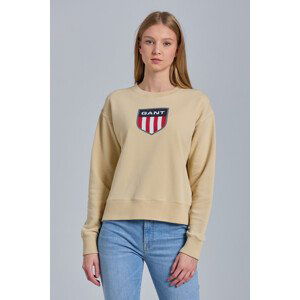 MIKINA GANT D1. RETRO SHIELD C-NECK SWEAT bílá M