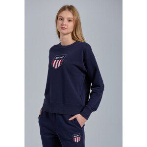 MIKINA GANT D1. RETRO SHIELD C-NECK SWEAT modrá XS