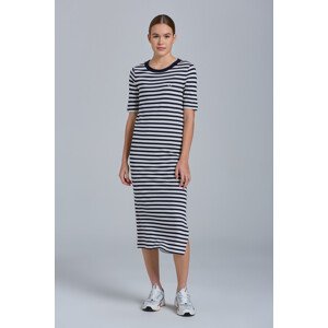 ŠATY GANT D1. ICON G STRIPED JERSEY DRESS modrá L