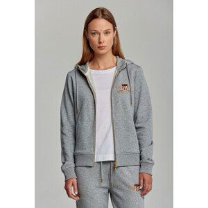 MIKINA GANT ARCHIVE SHIELD FULL ZIP HOODIE šedá XS