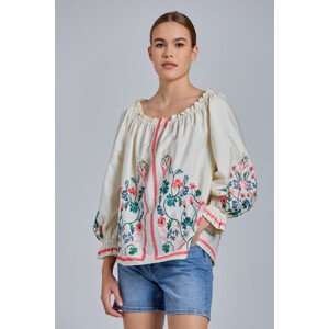 KOŠILE GANT D2. EMBROIDERED WILD FLORAL BLOUSE bílá 36