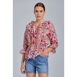 KOŠILE GANT D2. WILD FLORAL FLOUNCE BLOUSE růžová 34