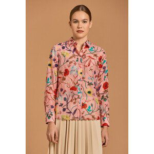 KOŠILE GANT D2. REG WILD FLORAL COT SILK SHIRT růžová 34