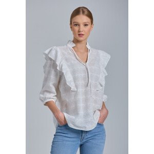 TOP GANT D2. BRODERIE ANGLAISE TOP bílá 34