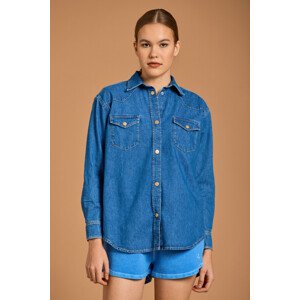 KOŠILE GANT D1. RELAXED DENIM SHIRT modrá 32