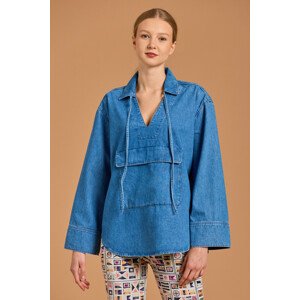 KOŠILE GANT D1. DENIM POPOVER SHIRT modrá 38