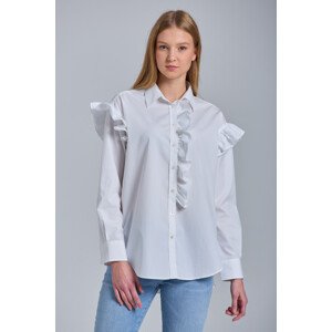 KOŠILE GANT D1. LUX POPLIN FLOUNCE SHIRT bílá 36