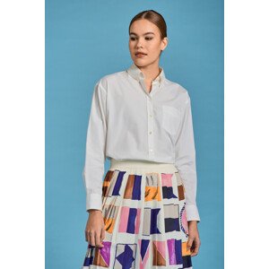 KOŠILE GANT D1. RELAXED BD LUXURY POPLIN bílá 44