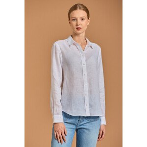 KOŠILE GANT D2. REG LINEN CHAMBRAY SHIRT bílá 38