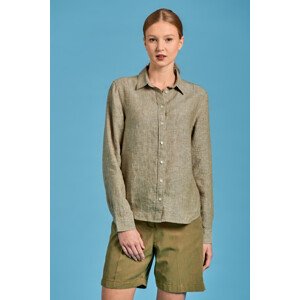 KOŠILE GANT D2. REG LINEN CHAMBRAY SHIRT zelená 32