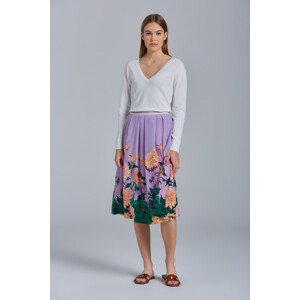 SUKNĚ GANT D2. DAHLIA PLEATED SILK SKIRT fialová 36