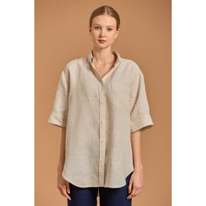 KOŠILE GANT D2. REL SS LINEN CHAMBRAY SHIRT bílá 38