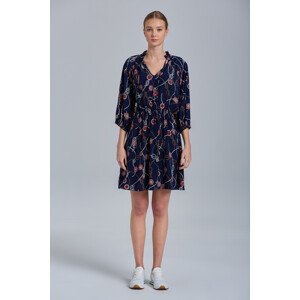 ŠATY GANT D1. SAILING PRINT V-NECK DRESS modrá 36