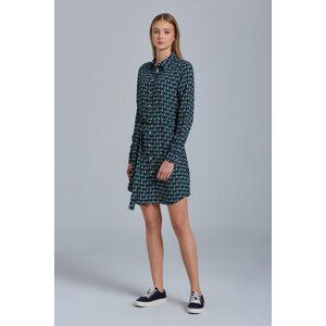 ŠATY GANT D1. GEOMETRIC SHIRT DRESS modrá 42