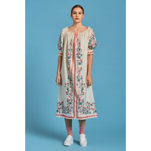 ŠATY GANT D2. EMBROIDERED WILD FLORAL DRESS bílá 44