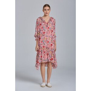 ŠATY GANT D2. WILD FLORAL FLOUNCE DRESS růžová 34