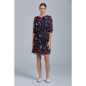 ŠATY GANT D2. WILD FLORAL BOATNECK DRESS modrá 32