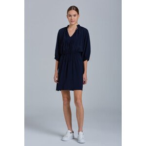 ŠATY GANT D1. V-NECK DRESS modrá 36