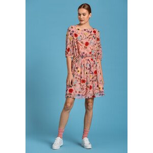 ŠATY GANT D2. WILD FLORAL BOATNECK DRESS růžová 40