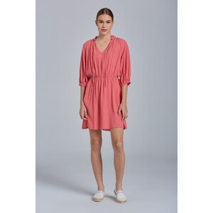 ŠATY GANT D1. V-NECK DRESS růžová 38