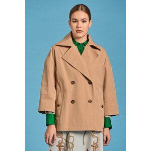 BUNDA GANT D1. OVERSIZED COTTON JACKET hnědá XS