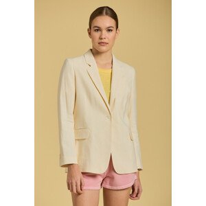 SAKO GANT D2. STRETCH LINEN STRAIGHT BLAZER bílá 44