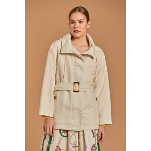 BUNDA GANT D2. LINEN BLEND BELTED JACKET bílá S