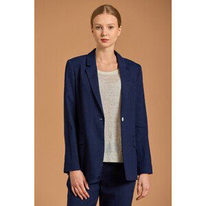 SAKO GANT D2. STRETCH LINEN STRAIGHT BLAZER modrá 42