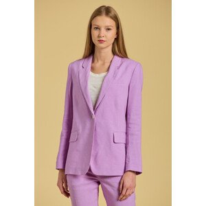 SAKO GANT D2. STRETCH LINEN STRAIGHT BLAZER fialová 40